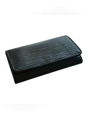 Louis Vuitton Black Epi Leather 6 Key Holder Wallet•Vintage 2000• with dust bag